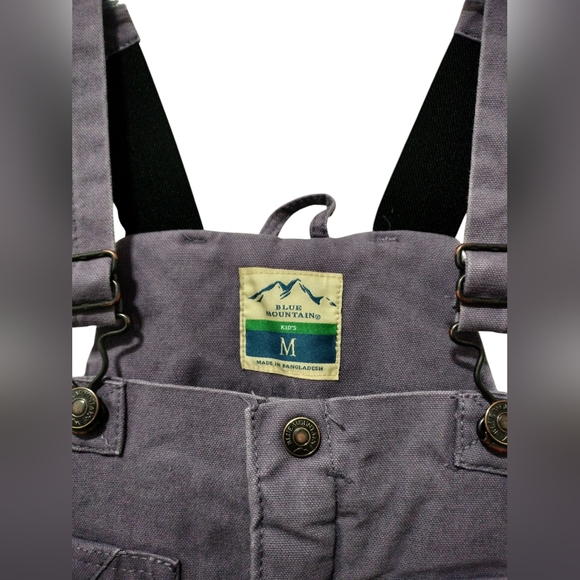 Kids Blue Mountain Girls Insulated Bib Overalls Snow Pants - Picture 3 of 4